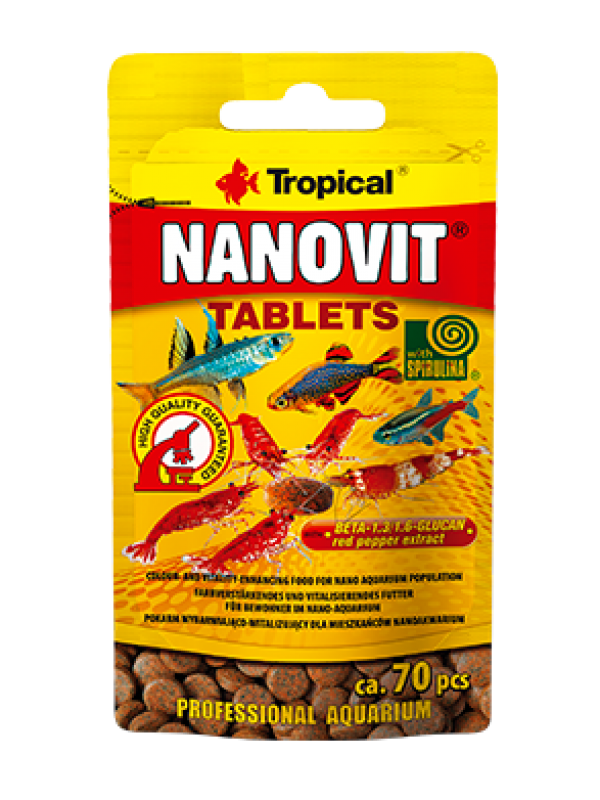 Tropical Pokarm dla ryb Nanovit Tablets 10g